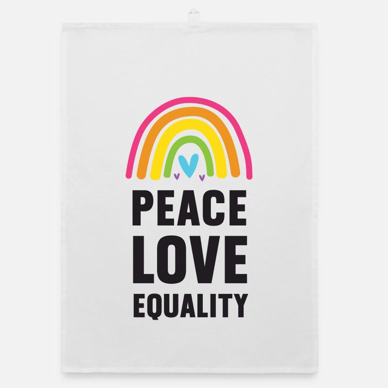 LGBT Pride Month - Peace. Love. Equality Organic dish towel
