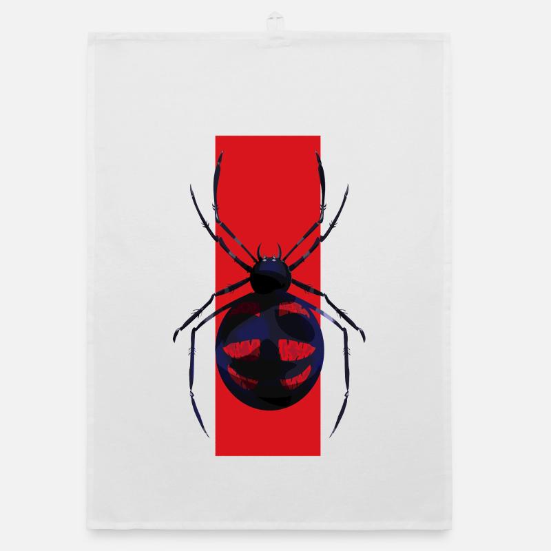 Gothic Spider Motif Organic dish towel