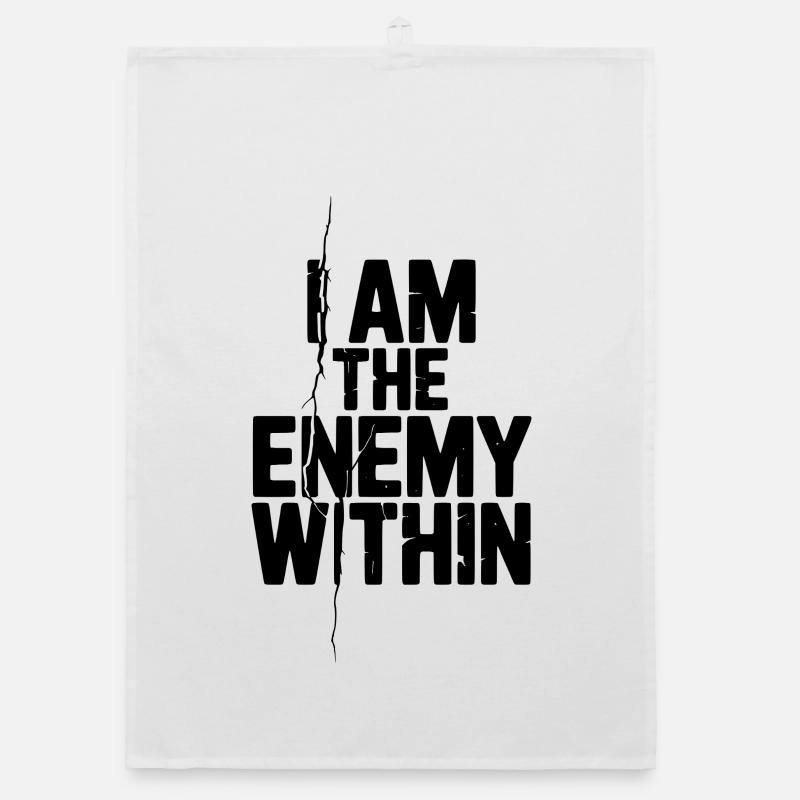 I Am The Enemy Within Organic dish towel