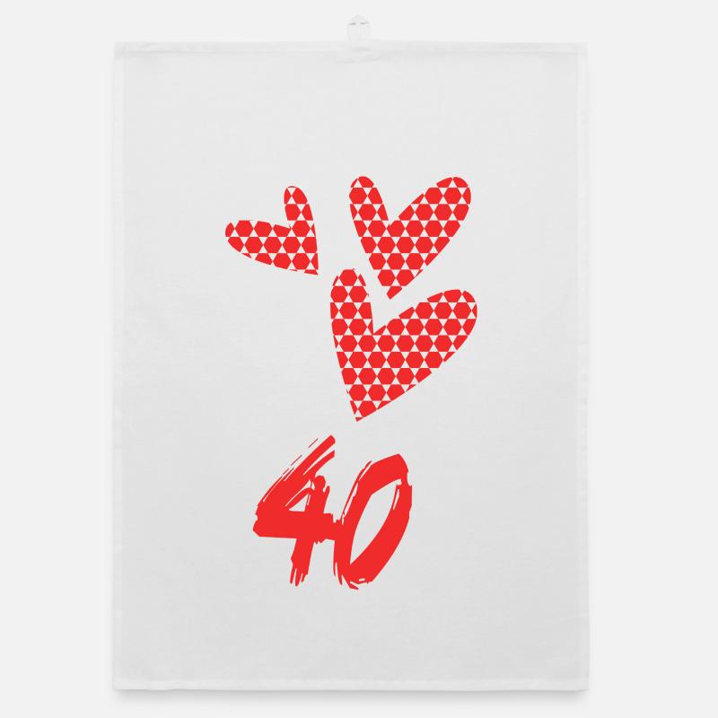 40. 40 ANS. 40e ANNIVERSAIRE. ANNIVERSAIRE 40 ANS. Torchon bio