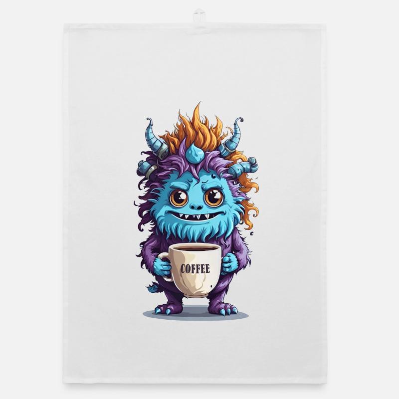 Kaffeemonster  - Koffein Zombie - Morgenmuffel Organic Geschirrtuch