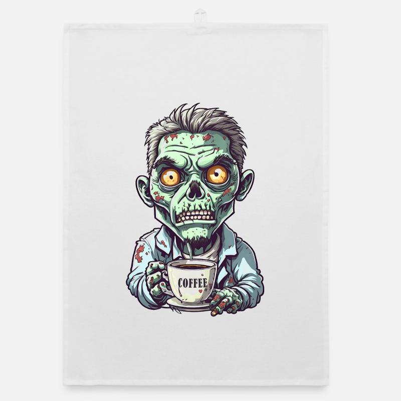 Kaffeemonster  - Koffein Zombie - Morgenmuffel Organic Geschirrtuch