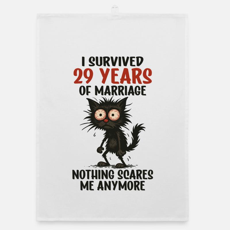 29 Hochzeitstag Geschenk Mann Frau Ehemann Ehefrau Organic Geschirrtuch