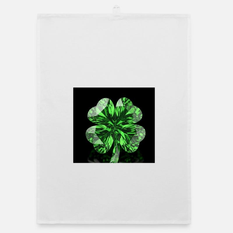 Clover green Organic dish towel