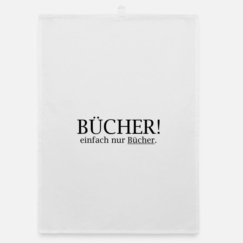 Bücher-Statement: Einfach Nur Bücher Organic Geschirrtuch