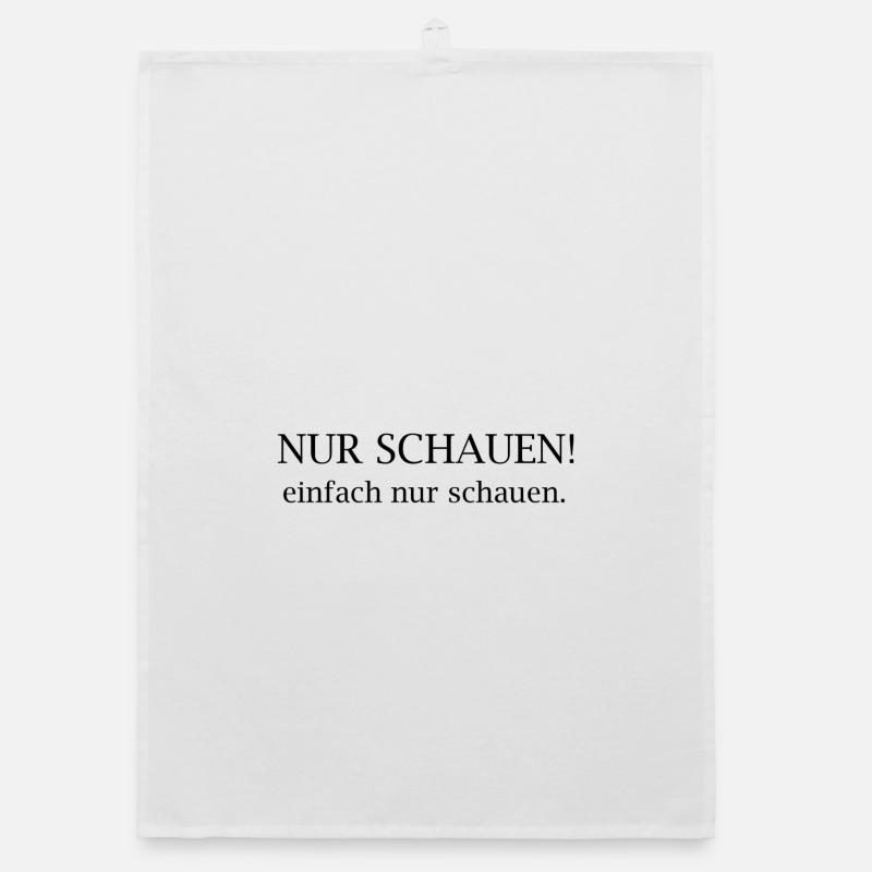 Just look! Typography Statement - Organic dish towel - white