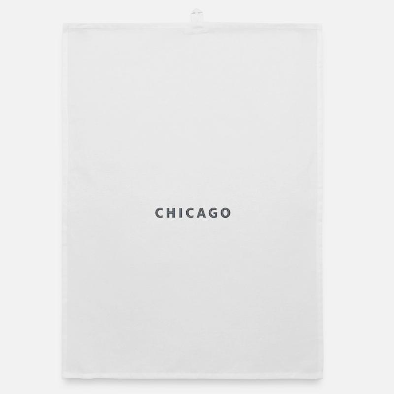 CHICAGO – Typographie de l’acier architectural Torchon bio