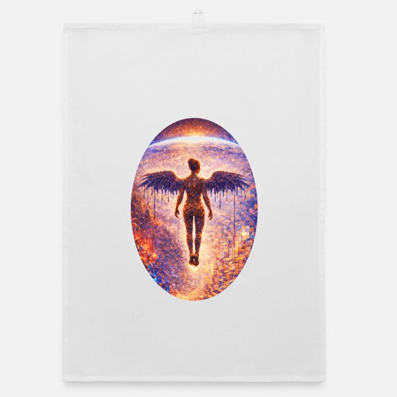 Kosmischer Engel Organic Geschirrtuch