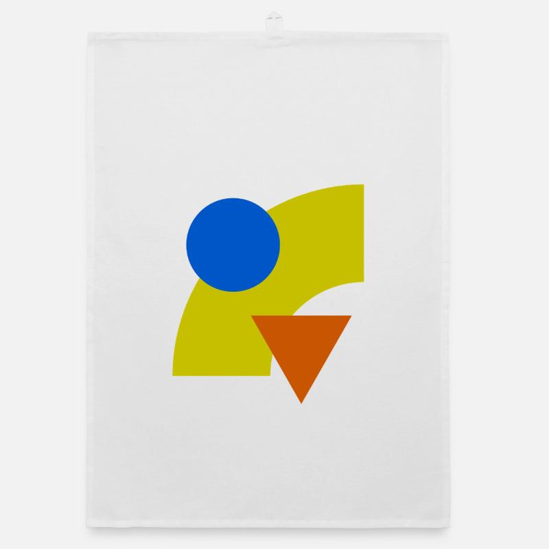Constellation géométrique des couleurs - Torchon bio - blanc