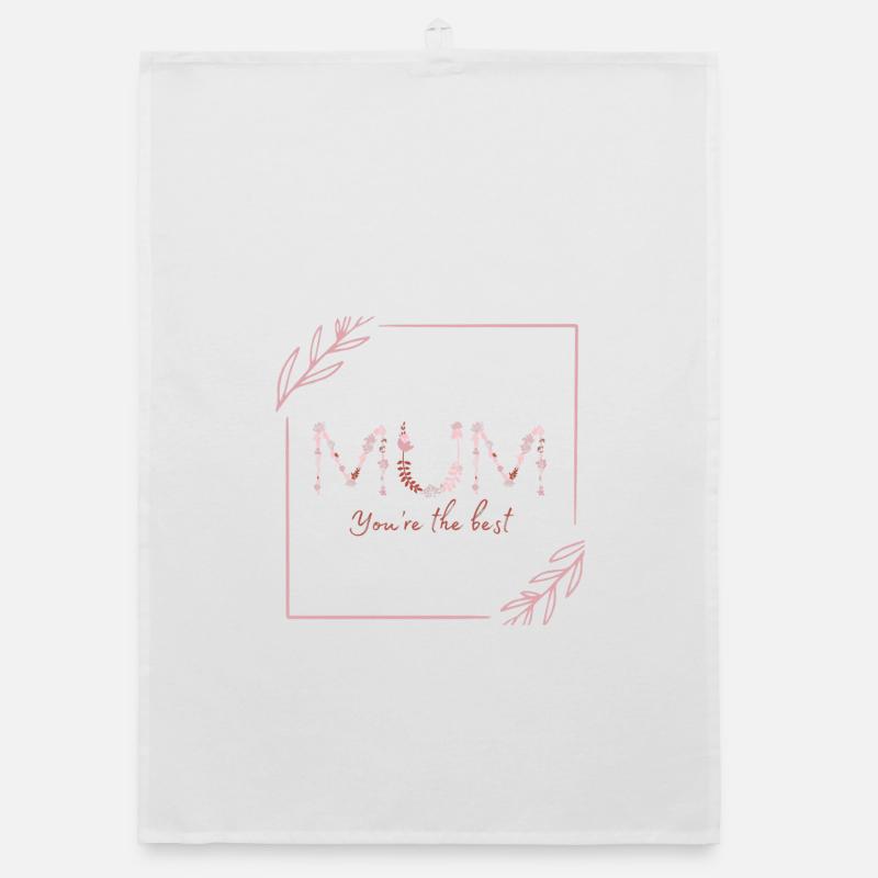 Liebevoller Muttertochter Spruch Organic Geschirrtuch