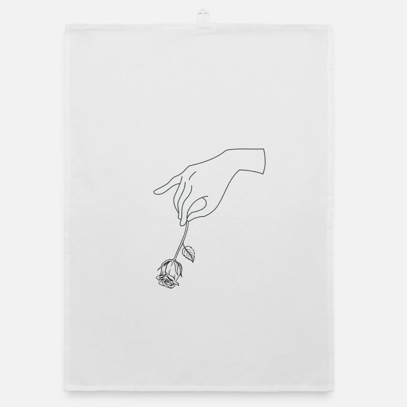 Hand with flower Organic dish towel