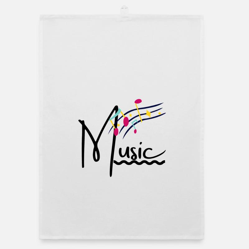 Rainbow notes on staff Organic dish towel