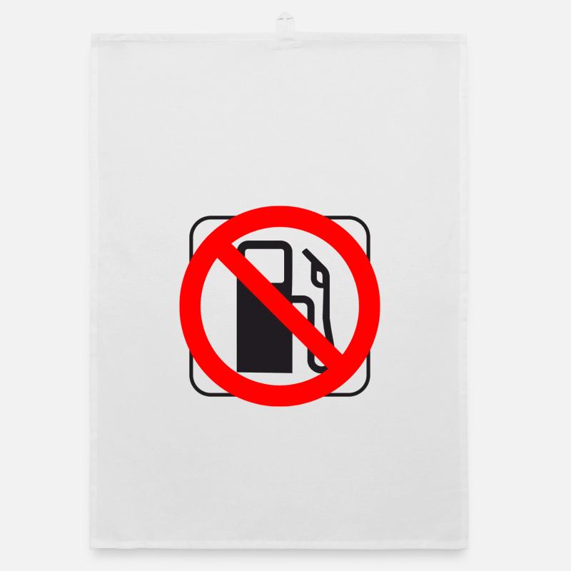 Stop Schild Tanksäule Benzin-Dieselpreise Organic Geschirrtuch