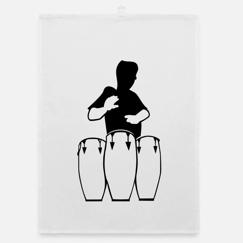 drummers, conga player Organic dish towel