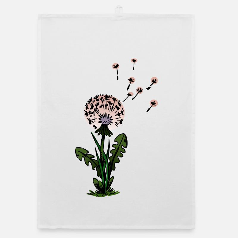 Löwenzahn Träumerische Blüten Organic Geschirrtuch