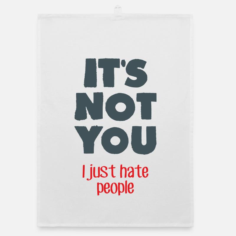 I hate people Organic dish towel