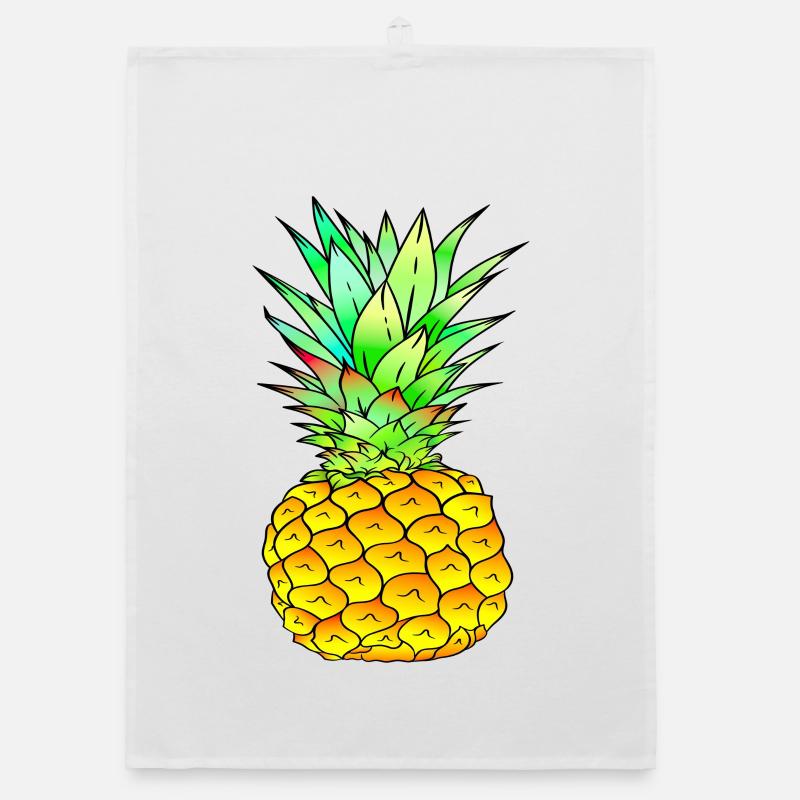 Ananas farbenfroh Organic Geschirrtuch