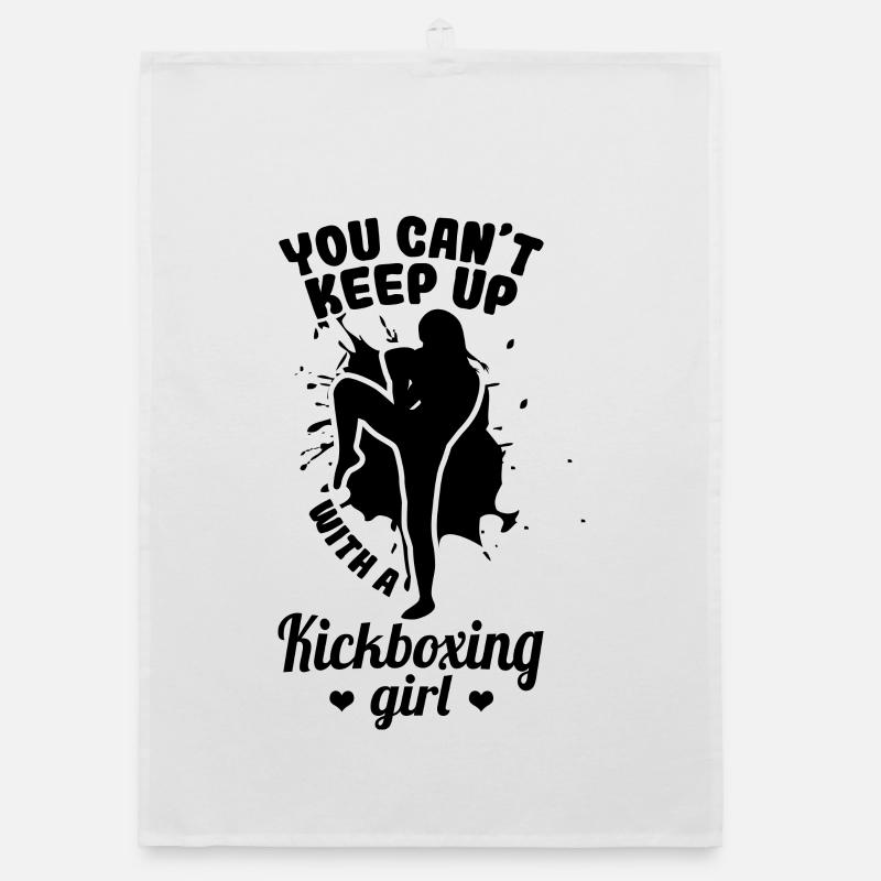 Weiblicher Kickboxer Organic Geschirrtuch