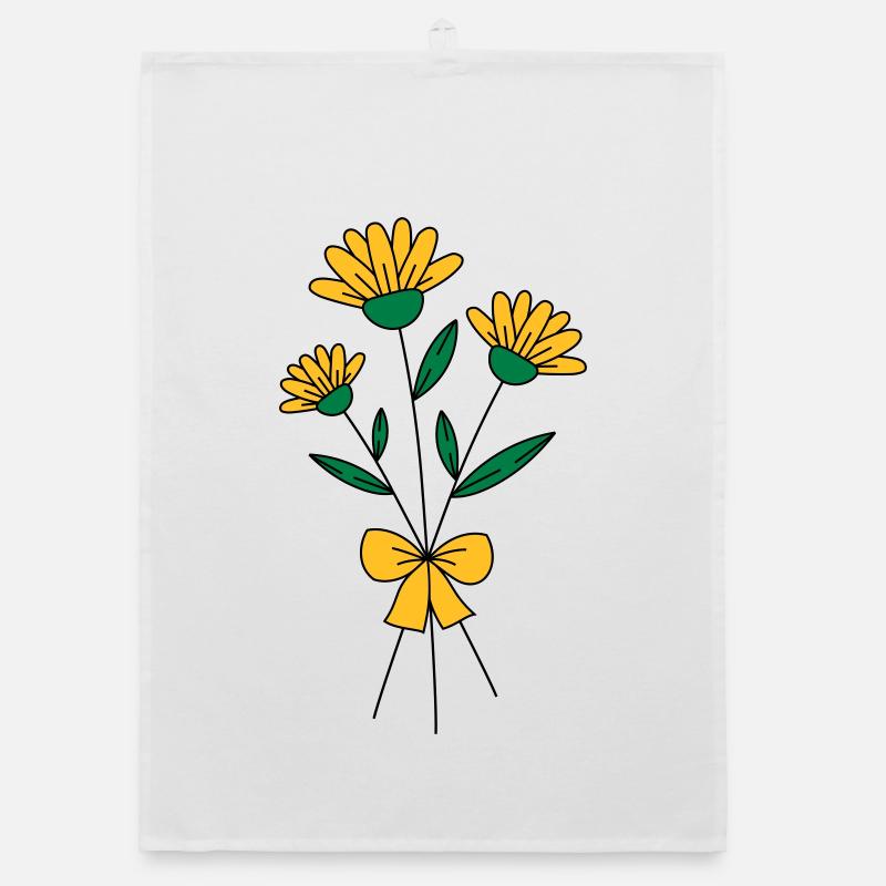 Bouquet de fleurs tricolore Torchon bio