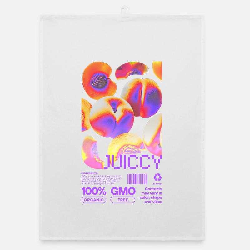 Juicy Peach Statement Organic dish towel