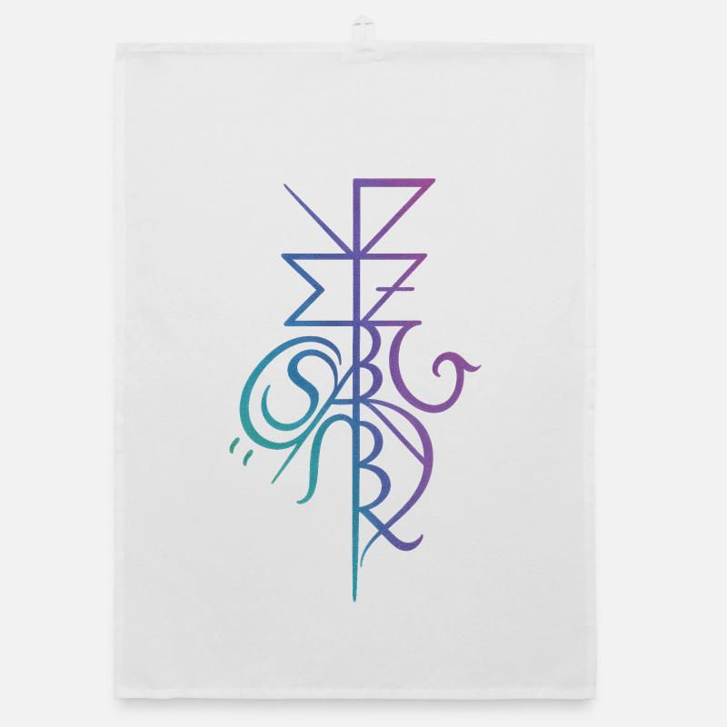 Gradient sigil for cleaning & protection Organic dish towel
