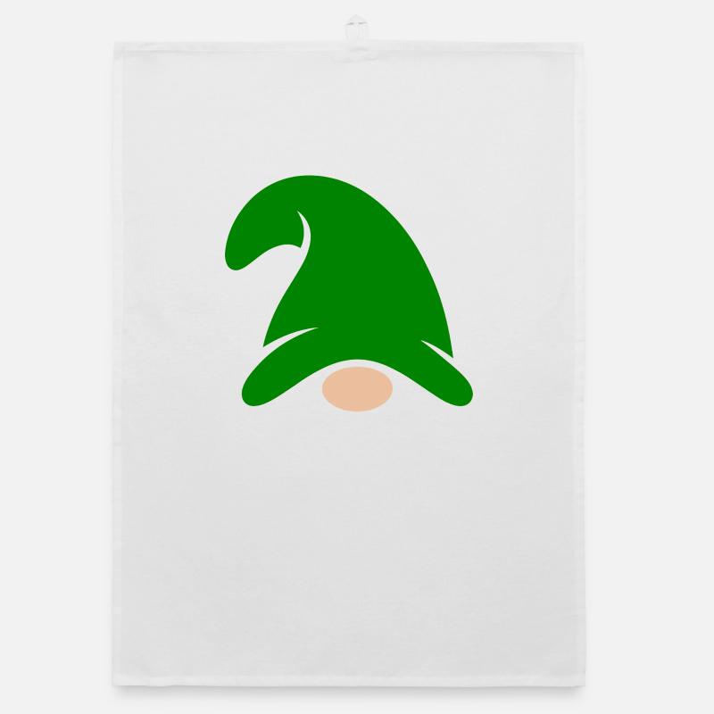 Emerald Gnome Garden Charm Organic dish towel