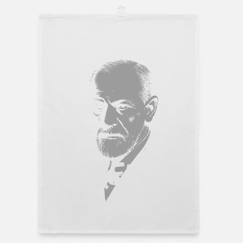 Psychoanalytic dr Freud Icon Portrait Organic dish towel