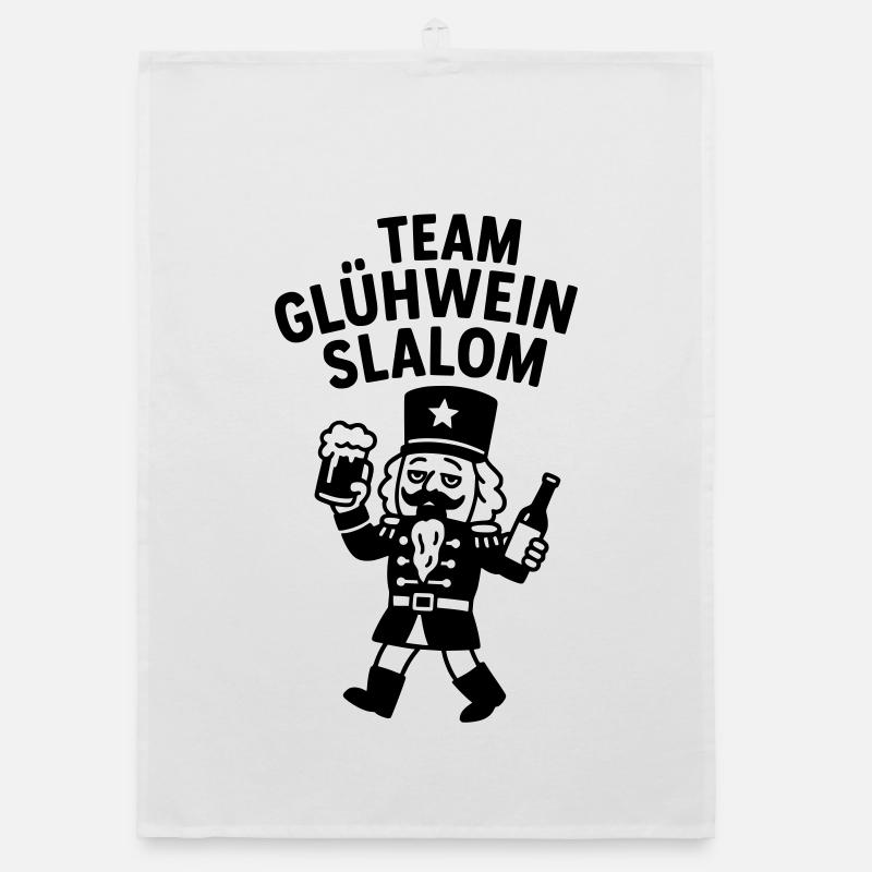 Team mulled wine slalom drunk nutcracker funny Organic dish towel