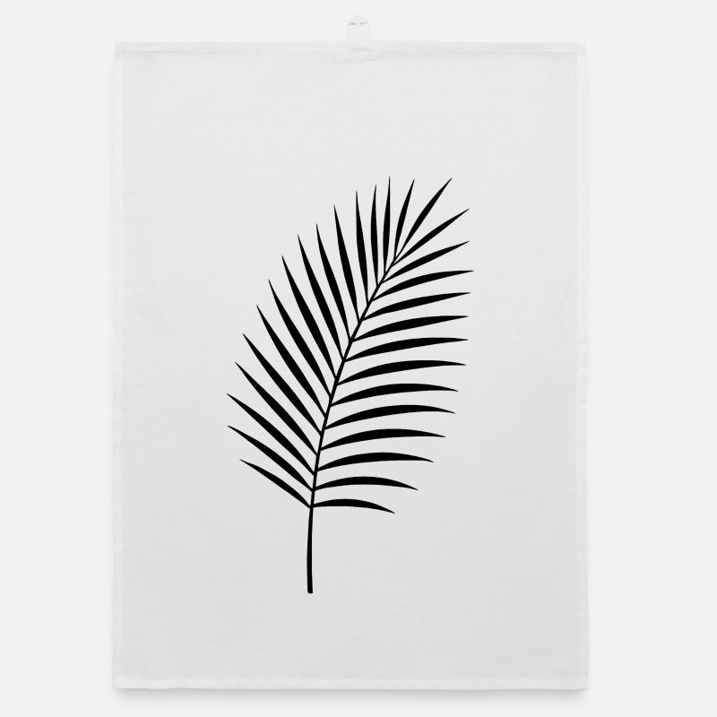 Palm Leaf Silhouette Organic dish towel