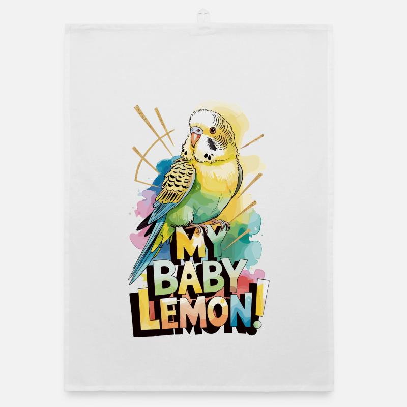 Mon bébé perruche citron qui dit perruche colorée Torchon bio