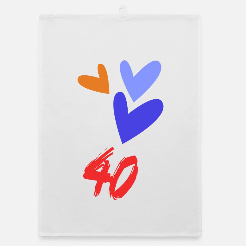 40. 40 ANS. 40e ANNIVERSAIRE. ANNIVERSAIRE 40 ANS. Torchon bio