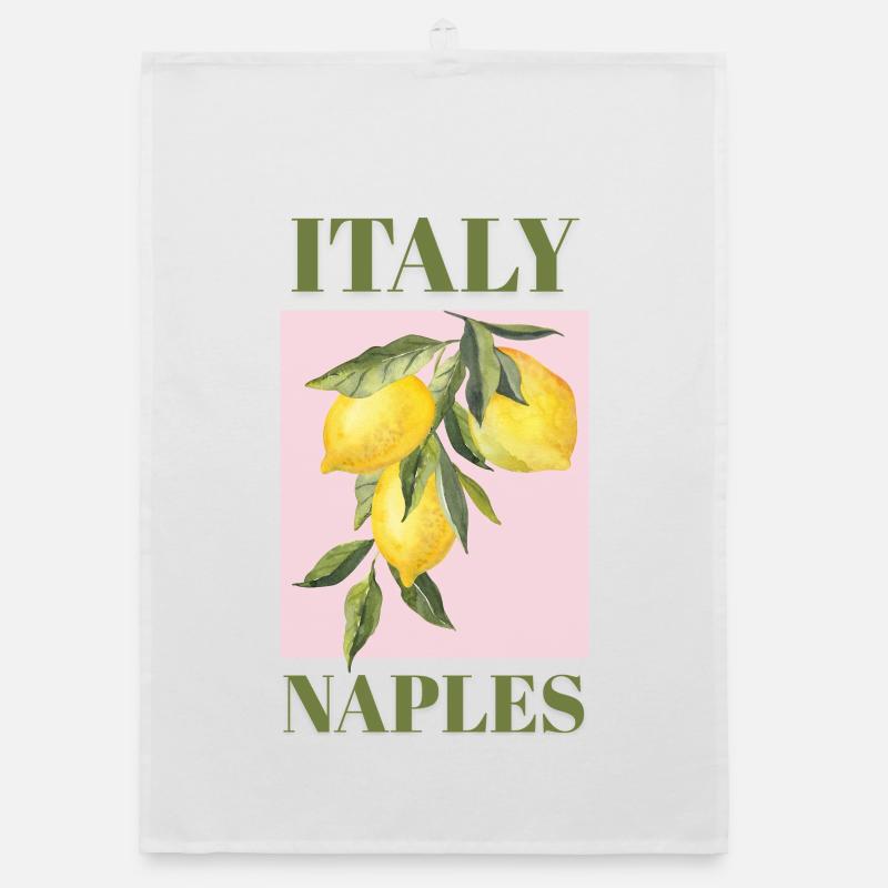 Italie Naples Plage de vacances Citrons Naples Mode Torchon bio