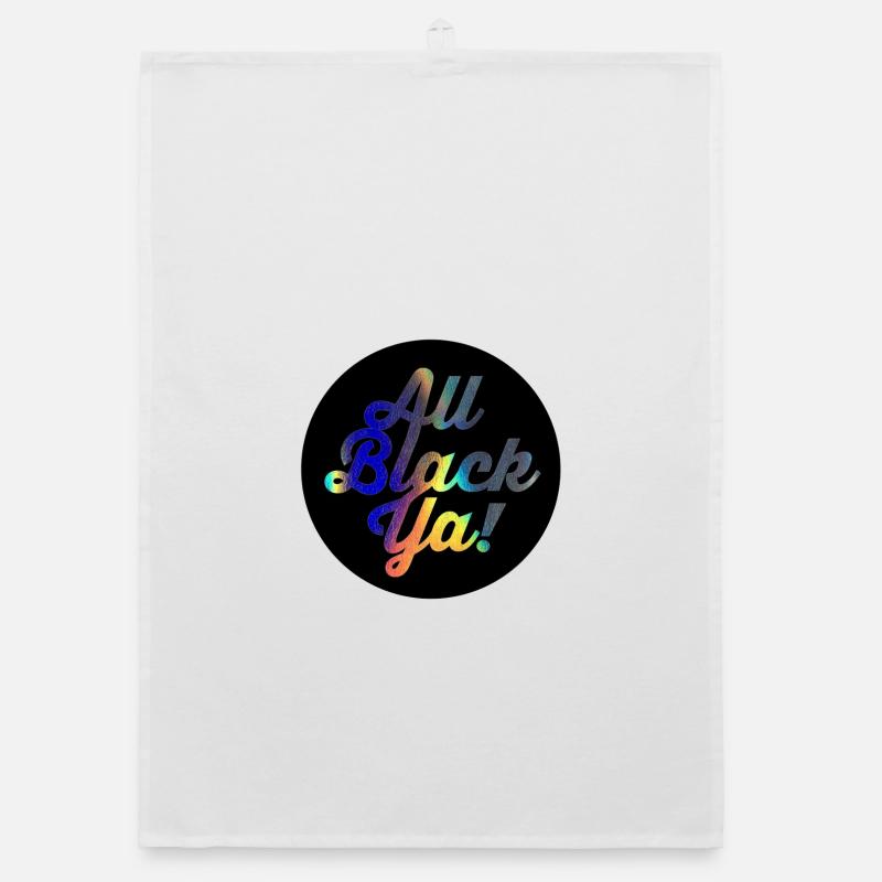 All Black Ya Gradient Script Organic dish towel