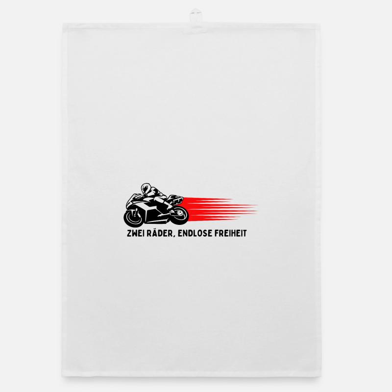 Two Wheels, Endless Freedom - Motorcycle Edition Organic dish towel
