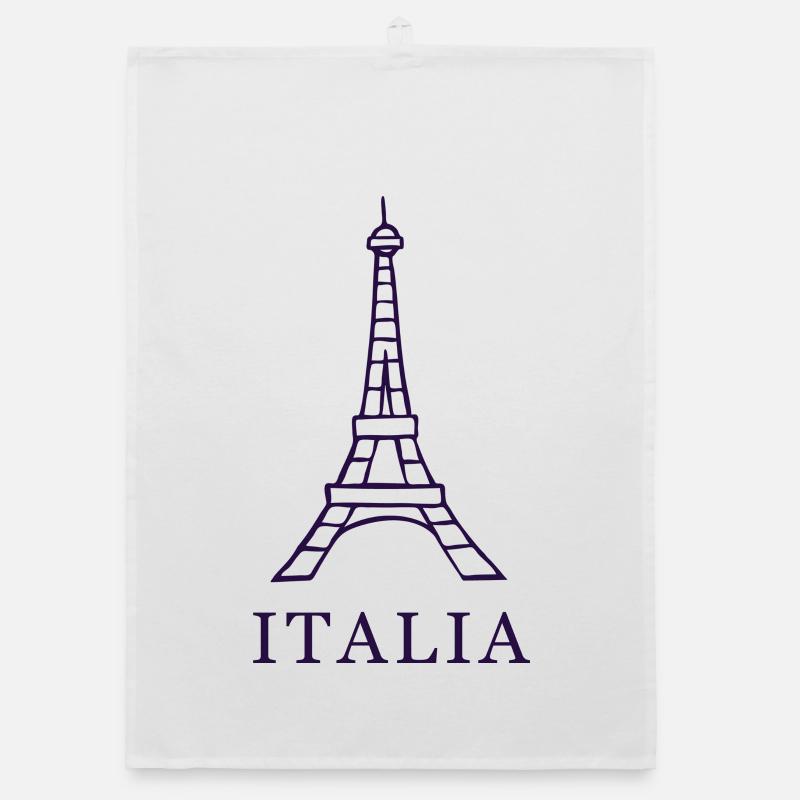 Design Tour Eiffel Italie Torchon bio