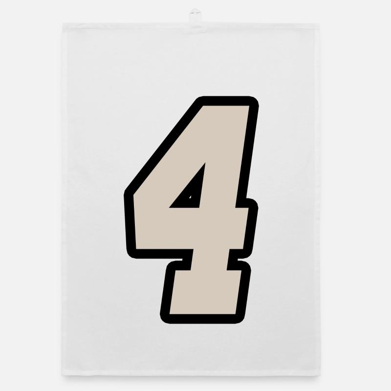 Nummer vier 4 Organic Geschirrtuch