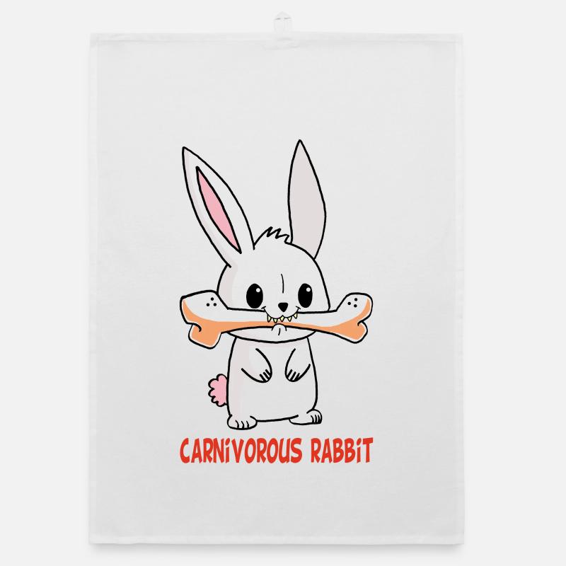 Lapin blanc carnivore Torchon bio