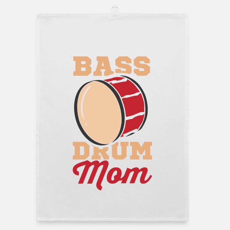 Bass Drummer Mutter - Organic Geschirrtuch - Weiß