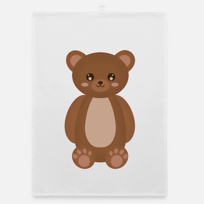 Cozy Brown Bear Plush Organic dish towel