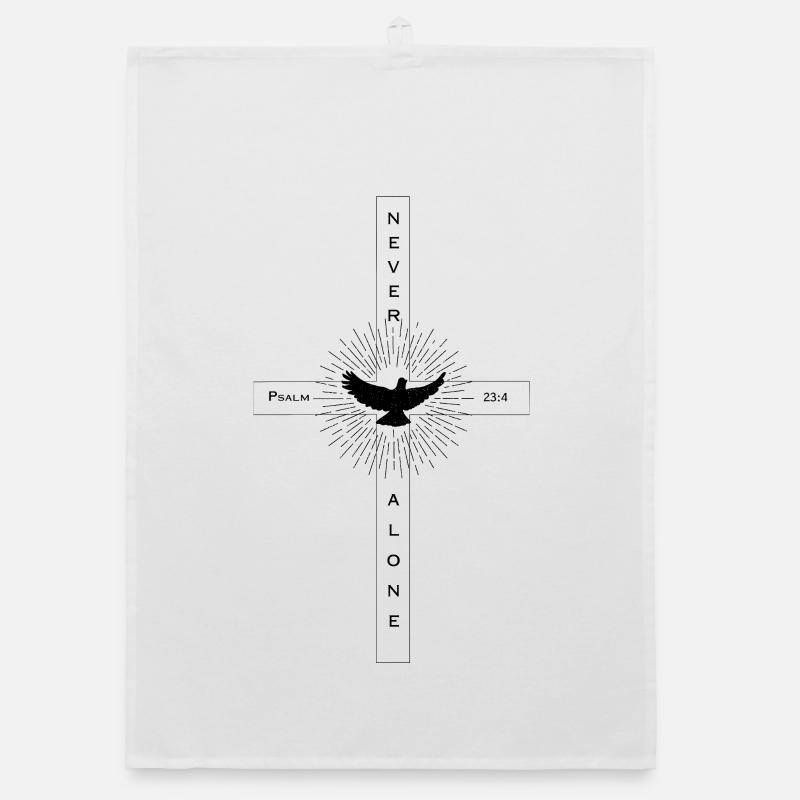 🕊️Psalm 23:4 💪Never Alone  Organic dish towel