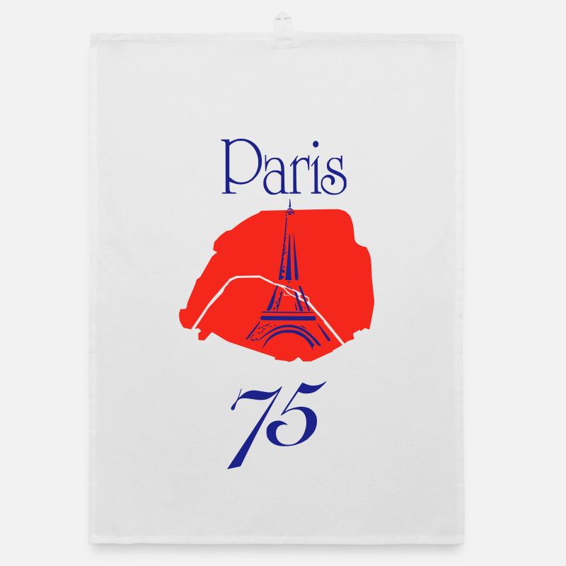 Paris 75 — Tour Eiffel Bleu  Torchon bio