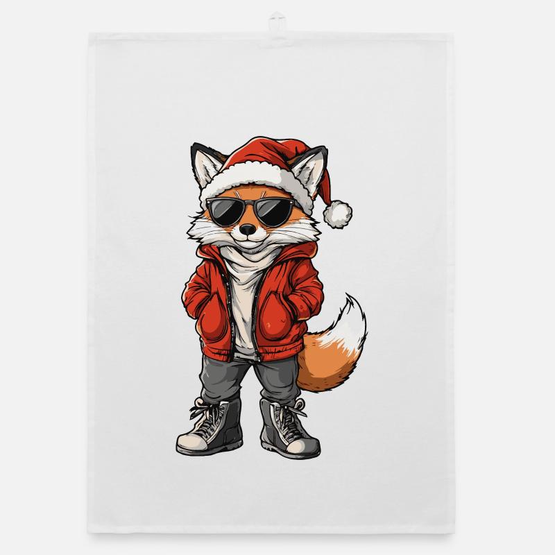 Noël Renard Hiver Torchon bio