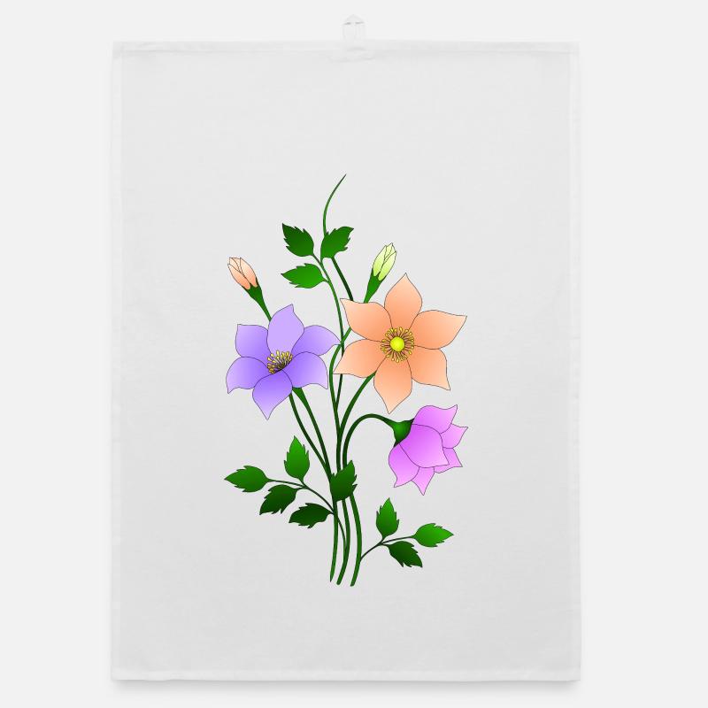 Flowers Organic dish towel