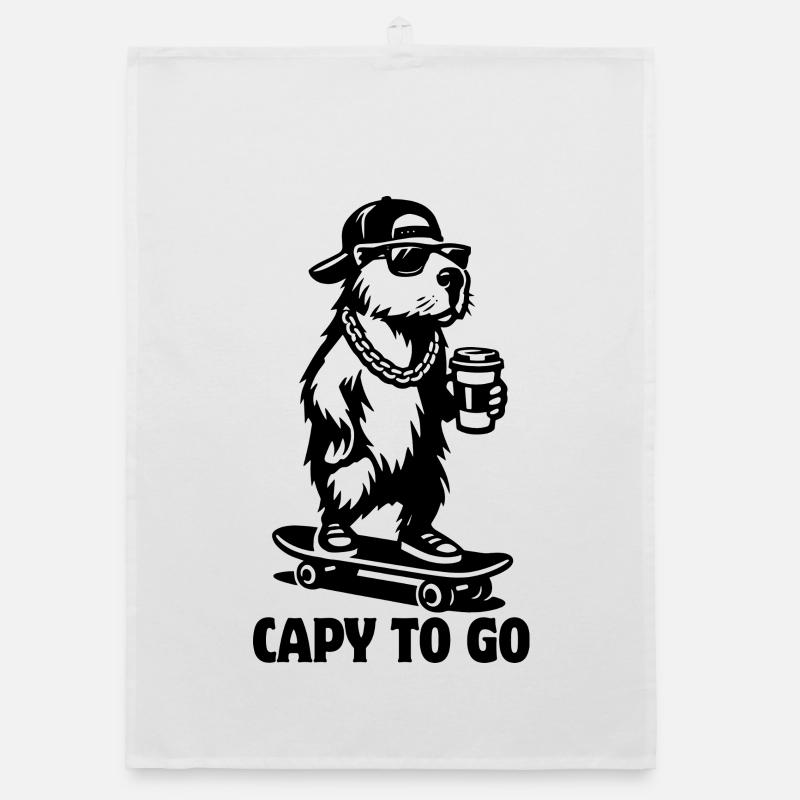 Capy à emporter | Skateboard Capybara | Café Torchon bio