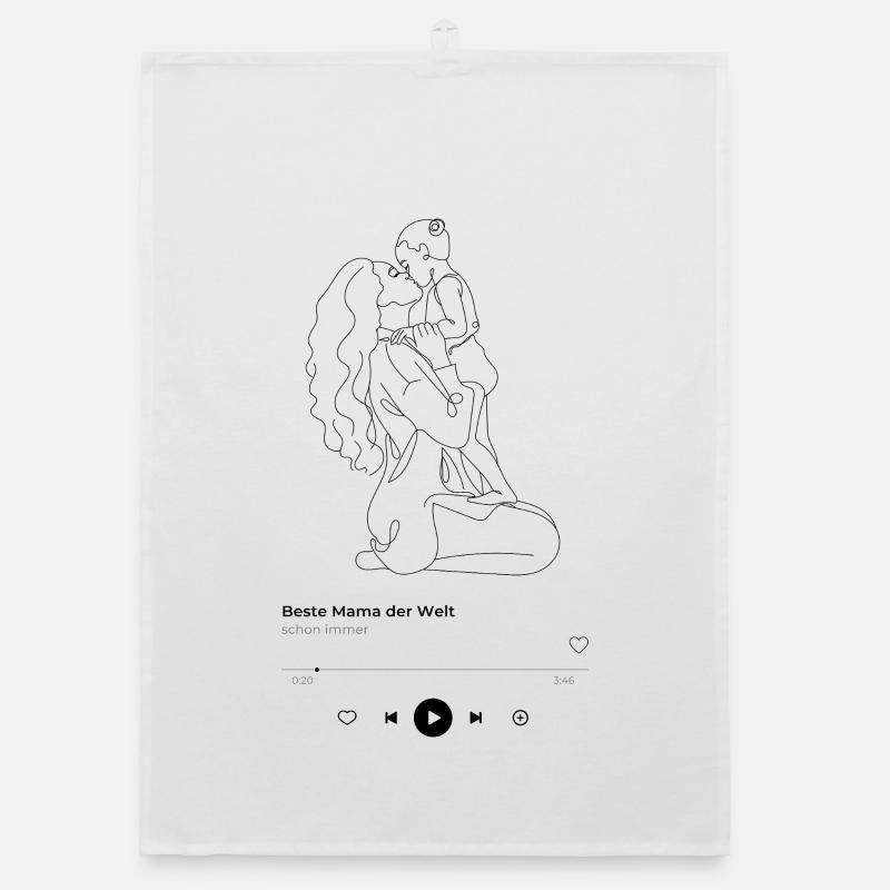 Beste Mama der Welt – Muttertag Geschenk Organic Geschirrtuch