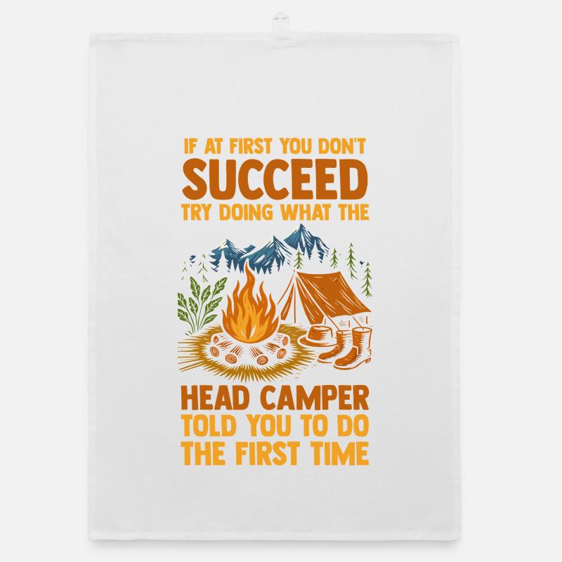 Camping Bonfire Camp Life Forest Camper Organic dish towel