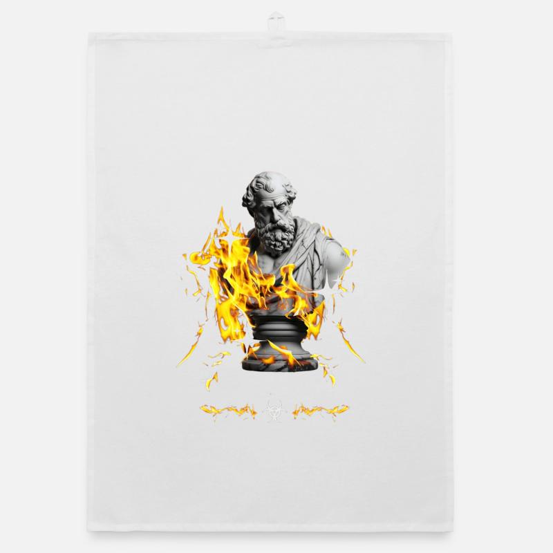 Statue de flammes avec sort de feu Torchon bio