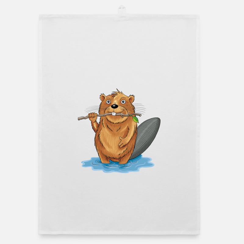 bissiger Biber Organic Geschirrtuch