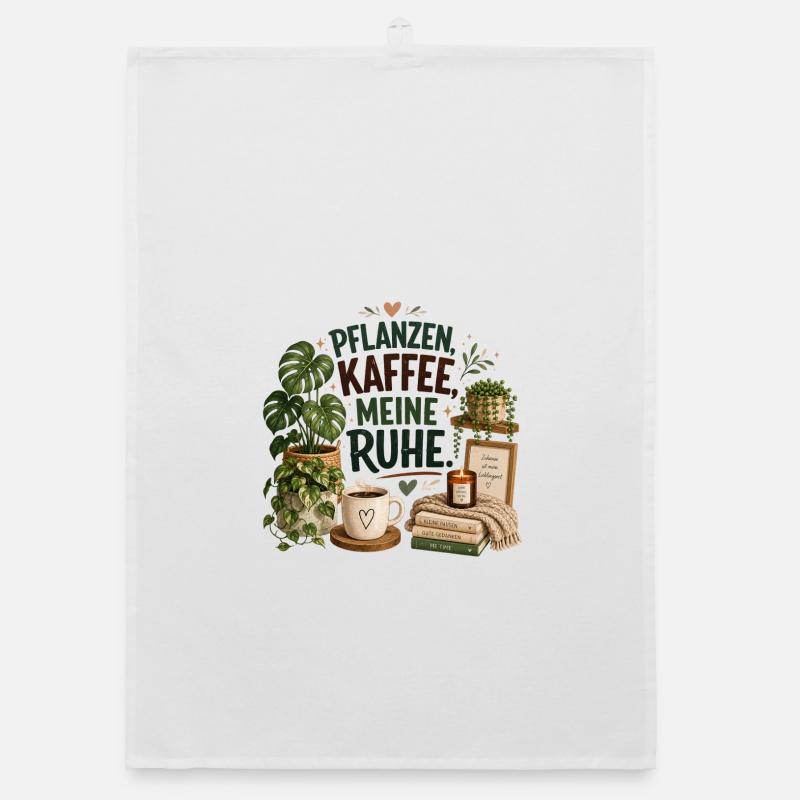 Plantes - Café - Tranquillité Torchon bio