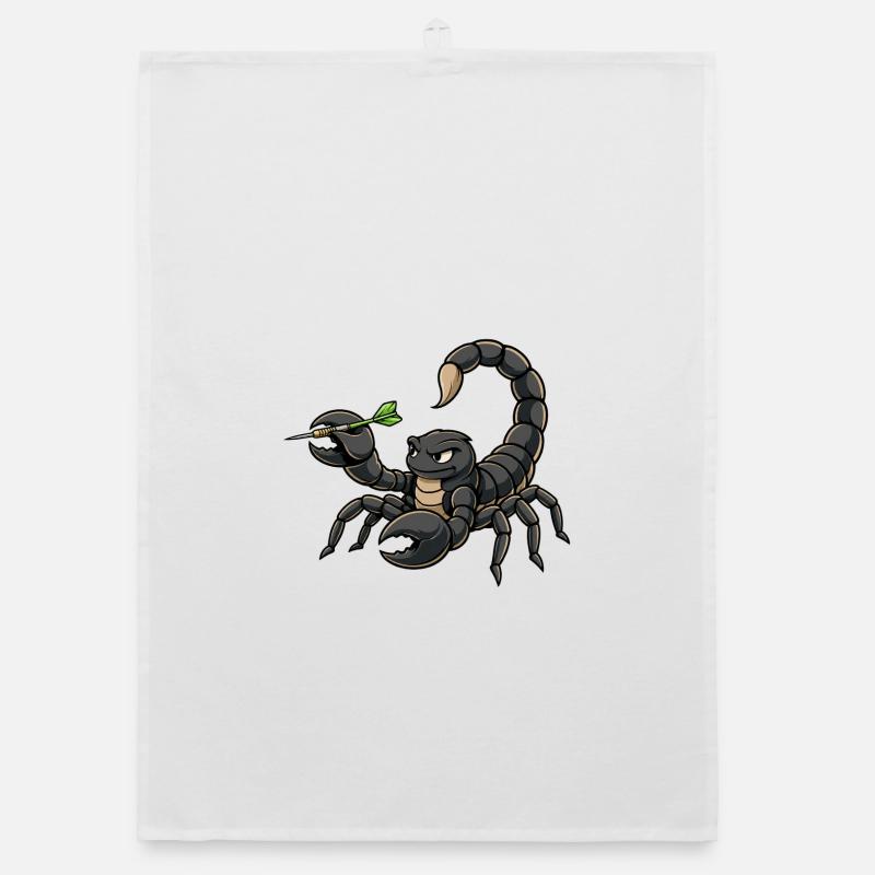 Le Scorpion avec des fléchettes Torchon bio